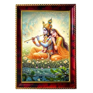 Raadhee Raadhaa Photo Frame For Wall & Table | 7x9 Inch Golden Cherry Finish | Decorative Radhee Radhaa Photo Frame For Home, Office & Pooja Room (F11425) Raadhee Raadhaa Photo Frame For Wall & Table | 7x9 Inch Golden Cherry Finish | Decorative Radhee Radhaa Photo Frame For Home, Office & Pooja Room (F11425)