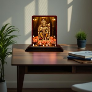 Car Desk/Table Top Lord Hanuman Wooden Photo Stand 3x4 Inches, Compact & Stylish Spiritual Display For Car, Home & Office (Pack Of 1) (F14454) Car Desk/Table Top Lord Hanuman Wooden Photo Stand 3x4 Inches, Compact & Stylish Spiritual Display For Car, Home & Office (Pack Of 1) (F14454)