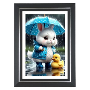 Rabbit And Duck Photo Wall & Table Frame | 10x14 Inch Black Designer | Perfect For Gifting & Home Decor (F9573) Rabbit And Duck Photo Wall & Table Frame | 10x14 Inch Black Designer | Perfect For Gifting & Home Decor (F9573)