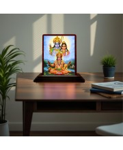 Car Desk/Table Top Lord RamSiya Hanuman Wooden Photo Stand 3x4 Inches, Compact & Stylish Spiritual Display For Car, Home & Office (Pack Of 1) (F15194)