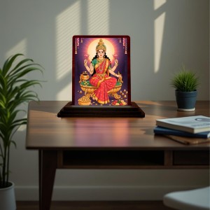 Car Desk/Table Top Maa Laxmi Wooden Photo Stand 3x4 Inches, Compact & Stylish Spiritual Display For Car, Home & Office (Pack Of 1) (F15175) Car Desk/Table Top Maa Laxmi Wooden Photo Stand 3x4 Inches, Compact & Stylish Spiritual Display For Car, Home & Office (Pack Of 1) (F15175)