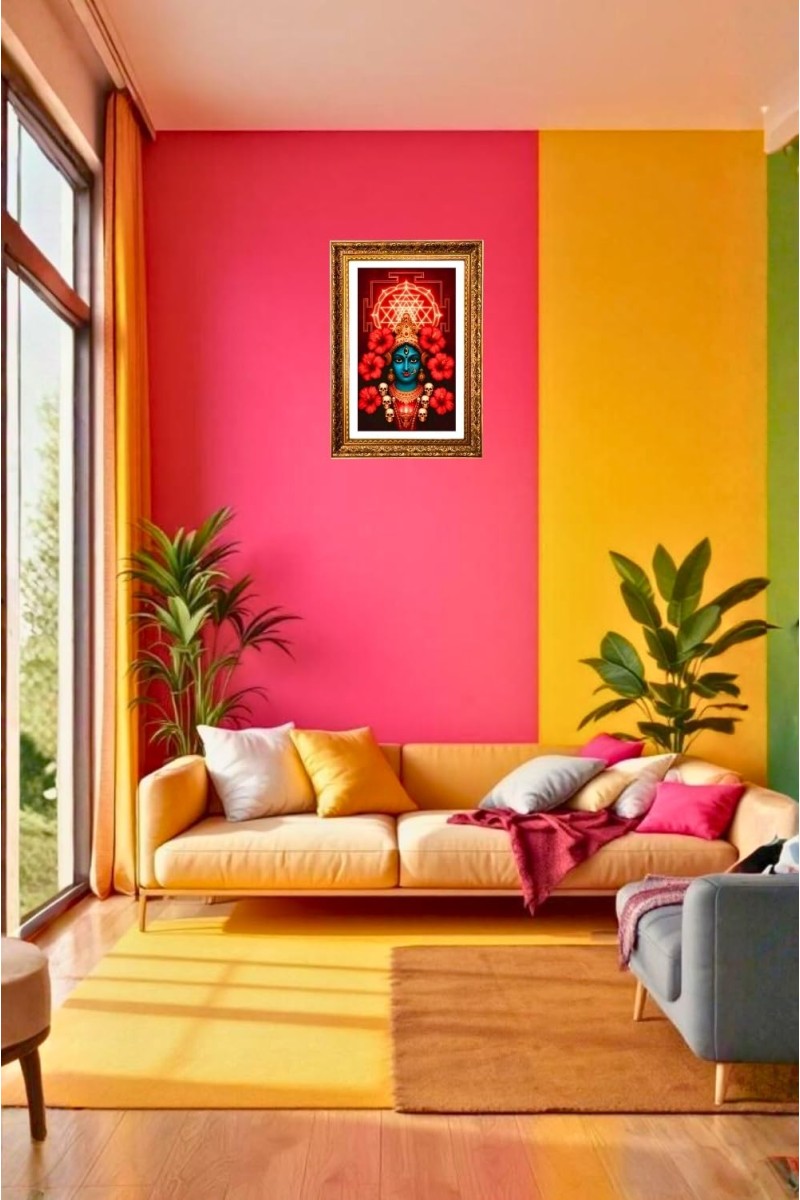 Maa Kali Big Photo Frame - 20x28 Inches For Home,Temple & Office Decoration (F11168)