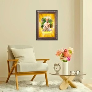 Swami Vivekananda Spiritual Guru Digital Photo In Designer Frame, Size 10x16 Inch | Hindu Religious Picture For Home Temple, Office & Gift | Wall Art & Pooja Decor (F10448)