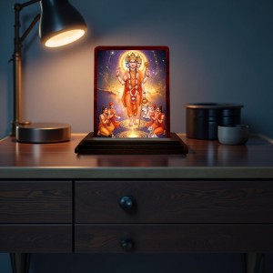 Car Desk/Table Top Lord Dattatreya Wooden Photo Stand 3x4 Inches, Compact & Stylish Spiritual Display For Car, Home & Office (Pack Of 1) (F14339) Car Desk/Table Top Lord Dattatreya Wooden Photo Stand 3x4 Inches, Compact & Stylish Spiritual Display For Car, Home & Office (Pack Of 1) (F14339)