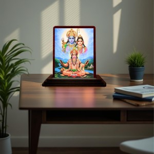 Car Desk/Table Top Lord Hanuman With Sita Rama Wooden Photo Stand 3x4 Inches, Compact & Stylish Spiritual Display For Car, Home & Office (Pack Of 1) (F14539) Car Desk/Table Top Lord Hanuman With Sita Rama Wooden Photo Stand 3x4 Inches, Compact & Stylish Spiritual Display For Car, Home & Office (Pack Of 1) (F14539)