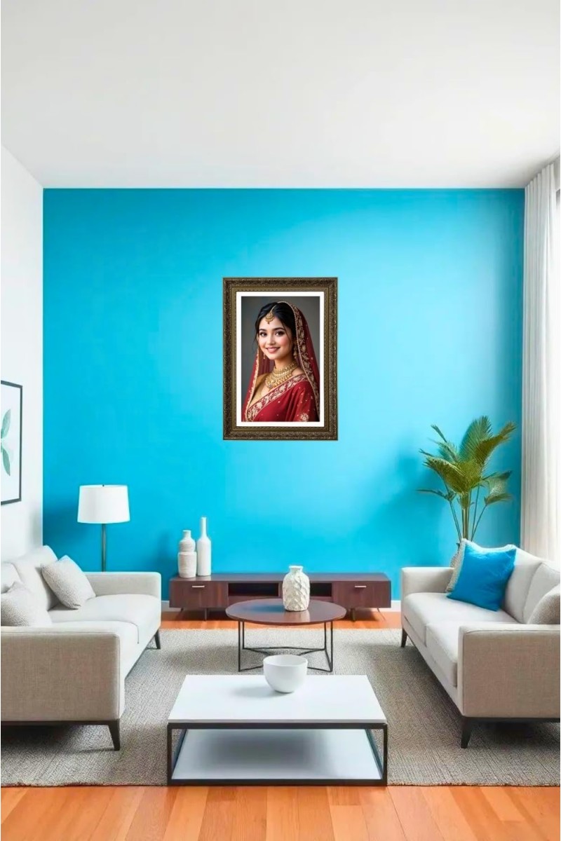 A Bride Women Big Photo Frame - 20x28 Inches For Home,Temple & Office Decoration (F11075)