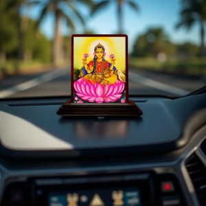 Car Desk/Table Top Maa Laxmi Wooden Photo Stand 3x4 Inches, Compact & Stylish Spiritual Display For Car, Home & Office (Pack Of 1) (F15174) Car Desk/Table Top Maa Laxmi Wooden Photo Stand 3x4 Inches, Compact & Stylish Spiritual Display For Car, Home & Office (Pack Of 1) (F15174)