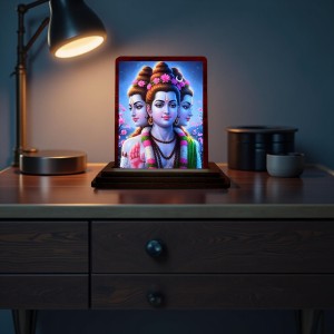 Car Desk/Table Top Lord Dattatreya Wooden Photo Stand 3x4 Inches, Compact & Stylish Spiritual Display For Car, Home & Office (Pack Of 1) (F14164) Car Desk/Table Top Lord Dattatreya Wooden Photo Stand 3x4 Inches, Compact & Stylish Spiritual Display For Car, Home & Office (Pack Of 1) (F14164)