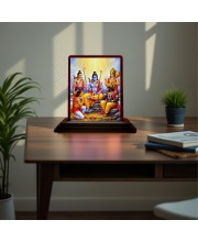 Car Desk/Table Top Lord Ram Wooden Photo Stand 3x4 Inches, Compact & Stylish Spiritual Display For Car, Home & Office (Pack Of 1) (F15106)