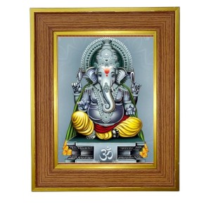 Lord Ganeshaa Photo Frame 18x22 Inches-Brown Wooden Frame For Home, Office & Temple Decoration And Gifting (F6415) Lord Ganeshaa Photo Frame 18x22 Inches-Brown Wooden Frame For Home, Office & Temple Decoration And Gifting (F6415)