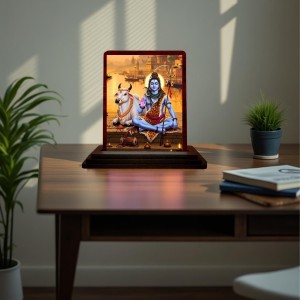 Car Desk/Table Top Lord Shiva Wooden Photo Stand 3x4 Inches, Compact & Stylish Spiritual Display For Car, Home & Office (Pack Of 1) (F14531) Car Desk/Table Top Lord Shiva Wooden Photo Stand 3x4 Inches, Compact & Stylish Spiritual Display For Car, Home & Office (Pack Of 1) (F14531)