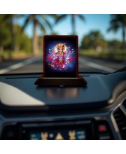Car Desk/Table Top Lord Dattatreya Wooden Photo Stand 3x4 Inches, Compact & Stylish Spiritual Display For Car, Home & Office (Pack Of 1) (F14469)