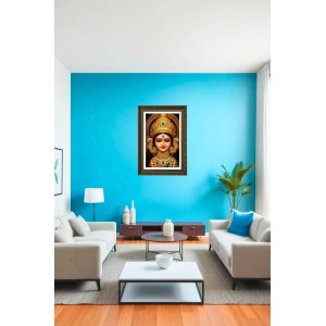 Maa Durga Big Photo Frame - 20x28 Inches For Home,Temple & Office Decoration (F11067)