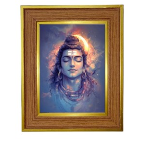 Lord Shiva Photo Frame 10x14 Inches-Brown Wooden Frame For Home, Office & Temple Decoration And Gifting (F6272) Lord Shiva Photo Frame 10x14 Inches-Brown Wooden Frame For Home, Office & Temple Decoration And Gifting (F6272)