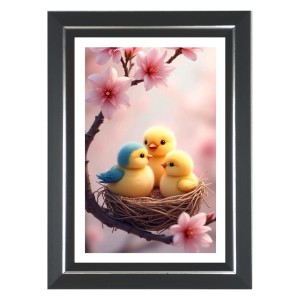 Baby Birds Or Ducklings Photo Wall & Table Frame | 10x14 Inch Black Designer | Perfect For Gifting & Home Decor (F9580) Baby Birds Or Ducklings Photo Wall & Table Frame | 10x14 Inch Black Designer | Perfect For Gifting & Home Decor (F9580)