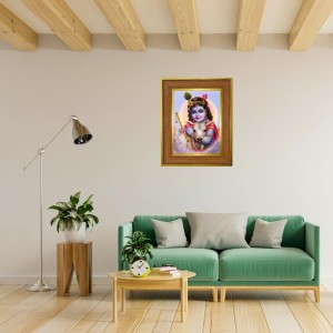 Bal Murali Krishna Photo Frame 10x14 Inches-Brown Wooden Frame For Home, Office & Temple Decoration And Gifting (F6277) Bal Murali Krishna Photo Frame 10x14 Inches-Brown Wooden Frame For Home, Office & Temple Decoration And Gifting (F6277)