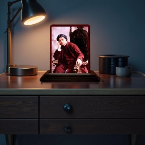 Car Desk/Table Top Swami Vivekananda Wooden Photo Stand 3x4 Inches, Compact & Stylish Spiritual Display For Car, Home & Office (Pack Of 1) (F14629)