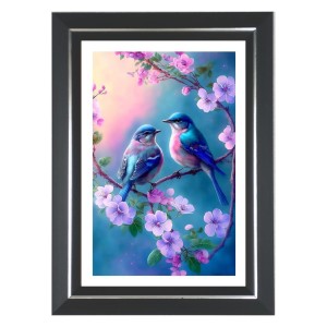 Plum-headed Parakeets Photo Wall & Table Frame | 10x14 Inch Black Designer | Perfect For Gifting & Home Decor (F9581) Plum-headed Parakeets Photo Wall & Table Frame | 10x14 Inch Black Designer | Perfect For Gifting & Home Decor (F9581)