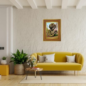 Mother Nature Photo Frame 10x14 Inches-Brown Wooden Frame For Home, Office & Temple Decoration And Gifting (F6420)