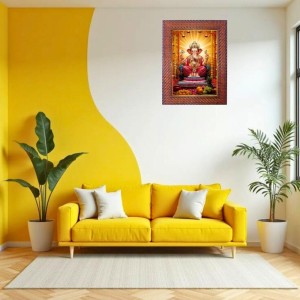 Mata Saraswati Photo Frame 21X25 Inch Religious Wall & Table Decor Frame | Mata Saraswati Spiritual Photo Frame For Home, Temple & Office (F17987X21X25)