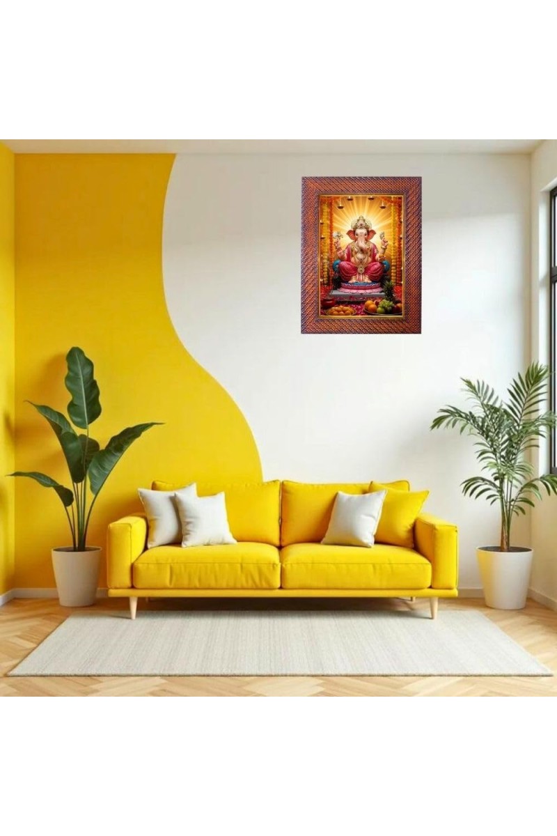 Mata Saraswati Photo Frame 21X25 Inch Religious Wall & Table Decor Frame | Mata Saraswati Spiritual Photo Frame For Home, Temple & Office (F17987X21X25)