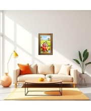 Radha Krishna Digital Golden Balck Color Photo Frame | Hindu Religious Wall Decor | 10x16 Inches - Inspirational Wall Art For Office, Home Decor - Ideal Spiritual Gift (F16649)