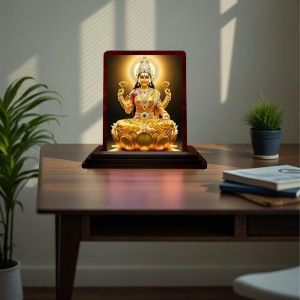 Car Desk/Table Top Goddess Lakshmi Wooden Photo Stand 3x4 Inches, Compact & Stylish Spiritual Display For Car, Home & Office (Pack Of 1) (F14456) Car Desk/Table Top Goddess Lakshmi Wooden Photo Stand 3x4 Inches, Compact & Stylish Spiritual Display For Car, Home & Office (Pack Of 1) (F14456)