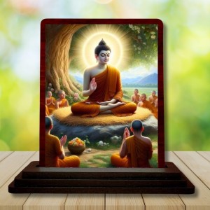 Car Desk/Table Top Lord Buddha Wooden Photo Stand 3x4 Inches, Compact & Stylish Spiritual Display For Car, Home & Office (Pack Of 1) (F14498) Car Desk/Table Top Lord Buddha Wooden Photo Stand 3x4 Inches, Compact & Stylish Spiritual Display For Car, Home & Office (Pack Of 1) (F14498)