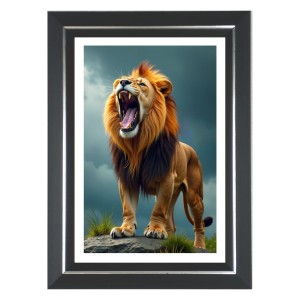 Lion Photo Wall & Table Frame | 10x14 Inch Black Designer | Perfect For Gifting & Home Decor (F9625) Lion Photo Wall & Table Frame | 10x14 Inch Black Designer | Perfect For Gifting & Home Decor (F9625)