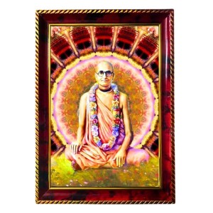 Srila Bhaktisiddhanta Saraswati Thakura Photo Frame For Wall & Table | 7x9 Inch Golden Cherry Finish | Decorative Srila Bhaktisiddhanta Saraswati Thakura Photo Frame For Home, Office & Pooja Room (F11