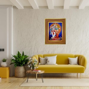 Radha Krishna Photo Frame 14x18 Inches-Brown Wooden Frame For Home, Office & Temple Decoration And Gifting (F6417) Radha Krishna Photo Frame 14x18 Inches-Brown Wooden Frame For Home, Office & Temple Decoration And Gifting (F6417)