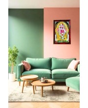 Sai Baba Photo Frame For Wall & Table | 7x9 Inch Golden Cherry Finish | Decorative Sai Baba Photo Frame For Home, Office & Pooja Room (F11713)