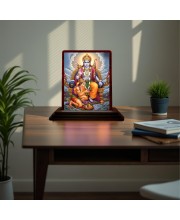 Car Desk/Table Top Lord Ram Wooden Photo Stand 3x4 Inches, Compact & Stylish Spiritual Display For Car, Home & Office (Pack Of 1) (F15179)