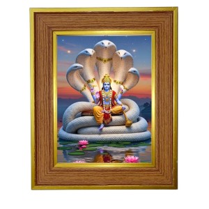 Lord Vishnu Photo Frame 18x22 Inches-Brown Wooden Frame For Home, Office & Temple Decoration And Gifting (F6237) Lord Vishnu Photo Frame 18x22 Inches-Brown Wooden Frame For Home, Office & Temple Decoration And Gifting (F6237)