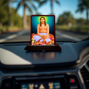 Car Desk/Table Top Swami Nigamananda Paramahansa Wooden Photo Stand 3x4 Inches, Compact & Stylish Spiritual Display For Car, Home & Office (Pack Of 1) (F14455) Car Desk/Table Top Swami Nigamananda Paramahansa Wooden Photo Stand 3x4 Inches, Compact & Stylish Spiritual Display For Car, Home & Office (Pack Of 1) (F14455)