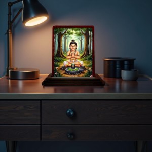 Car Desk/Table Top Swamiye Saranam Ayyappa Wooden Photo Stand 3x4 Inches, Compact & Stylish Spiritual Display For Car, Home & Office (Pack Of 1) (F14215) Car Desk/Table Top Swamiye Saranam Ayyappa Wooden Photo Stand 3x4 Inches, Compact & Stylish Spiritual Display For Car, Home & Office (Pack Of 1) (F14215)