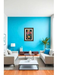 Floral Painting Print Big Photo Frame - 20x28 Inches For Home,Temple & Office Decoration (F11000)