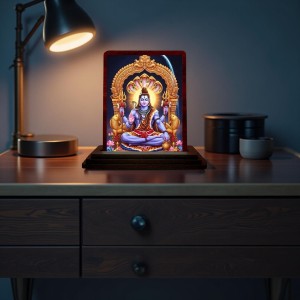 Car Desk/Table Top Lord Shiva Wooden Photo Stand 3x4 Inches, Compact & Stylish Spiritual Display For Car, Home & Office (Pack Of 1) (F14310) Car Desk/Table Top Lord Shiva Wooden Photo Stand 3x4 Inches, Compact & Stylish Spiritual Display For Car, Home & Office (Pack Of 1) (F14310)