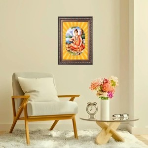 Sripada Srivallabha Spiritual Guru Digital Photo In Designer Frame, Size 16x20 Inch | Hindu Religious Picture For Home Temple, Office & Gift | Wall Art & Pooja Decor (F10442)