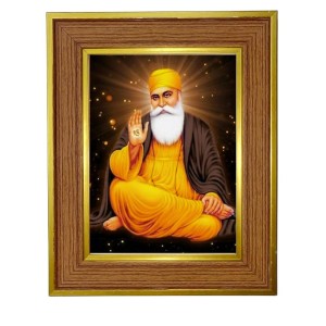 Guru Nanak Dev Ji Photo Frame 10x14 Inches-Brown Wooden Frame For Home, Office & Temple Decoration And Gifting (F6249) Guru Nanak Dev Ji Photo Frame 10x14 Inches-Brown Wooden Frame For Home, Office & Temple Decoration And Gifting (F6249)