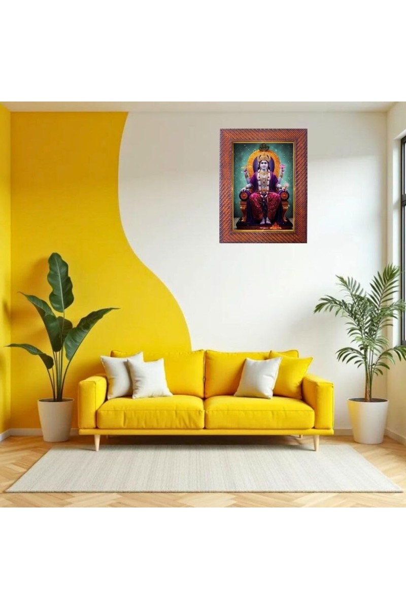 Mata Saraswati Photo Frame 17X21 Inch Religious Wall & Table Decor Frame | Mata Saraswati Spiritual Photo Frame For Home, Temple & Office (F18028X17X21)