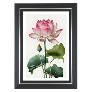 Lotus Flower Photo Wall & Table Frame | 10x14 Inch Black Designer | Perfect For Gifting & Home Decor (F9597) Lotus Flower Photo Wall & Table Frame | 10x14 Inch Black Designer | Perfect For Gifting & Home Decor (F9597)