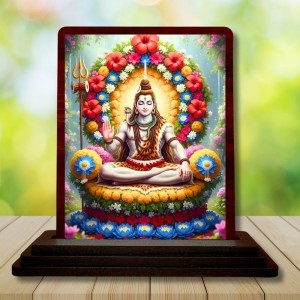 Car Desk/Table Top Lord Shiva Wooden Photo Stand 3x4 Inches, Compact & Stylish Spiritual Display For Car, Home & Office (Pack Of 1) (F14549) Car Desk/Table Top Lord Shiva Wooden Photo Stand 3x4 Inches, Compact & Stylish Spiritual Display For Car, Home & Office (Pack Of 1) (F14549)