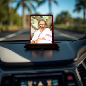 Car Desk/Table Top Shri Shri Ravi Shankar Ji Wooden Photo Stand 3x4 Inches, Compact & Stylish Spiritual Display For Car, Home & Office (Pack Of 1) (F14650) Car Desk/Table Top Shri Shri Ravi Shankar Ji Wooden Photo Stand 3x4 Inches, Compact & Stylish Spiritual Display For Car, Home & Office (Pack Of 1) (F14650)