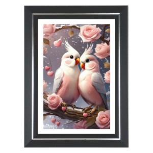 Two Love Birds Photo Wall & Table Frame | 10x14 Inch Black Designer | Perfect For Gifting & Home Decor (F9567) Two Love Birds Photo Wall & Table Frame | 10x14 Inch Black Designer | Perfect For Gifting & Home Decor (F9567)