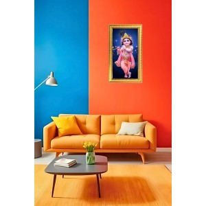 Divine Krishna Digital Golden Color Photo Frame | Hindu Religious Wall Decor | 8x15 Inches - Inspirational Wall Art For Office, Home Decor - Ideal Spiritual Gift (F10338) Divine Krishna Digital Golden Color Photo Frame | Hindu Religious Wall Decor | 8x15 Inches - Inspirational Wall Art For Office, Home Decor - Ideal Spiritual Gift (F10338)