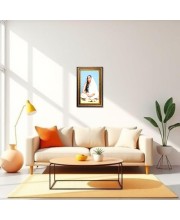 Sarada Devi Digital Golden Balck Color Photo Frame | Hindu Religious Wall Decor | 10x16 Inches - Inspirational Wall Art For Office, Home Decor - Ideal Spiritual Gift (F16635)
