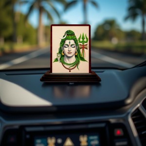 Car Desk/Table Top Lord Shiva Wooden Photo Stand 3x4 Inches, Compact & Stylish Spiritual Display For Car, Home & Office (Pack Of 1) (F15116) Car Desk/Table Top Lord Shiva Wooden Photo Stand 3x4 Inches, Compact & Stylish Spiritual Display For Car, Home & Office (Pack Of 1) (F15116)