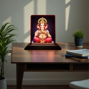 Lord Ganesha Wooden Photo Stand | Car Desk/Table Top- 3x4 Inches, Compact & Stylish Spiritual Display For Car, Home & Office (Pack Of 1) (F14537) Lord Ganesha Wooden Photo Stand | Car Desk/Table Top- 3x4 Inches, Compact & Stylish Spiritual Display For Car, Home & Office (Pack Of 1) (F14537)