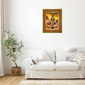 Bholenath Baba Photo Frame 10x14 Inches-Brown Wooden Frame For Home, Office & Temple Decoration And Gifting (F6270) Bholenath Baba Photo Frame 10x14 Inches-Brown Wooden Frame For Home, Office & Temple Decoration And Gifting (F6270)